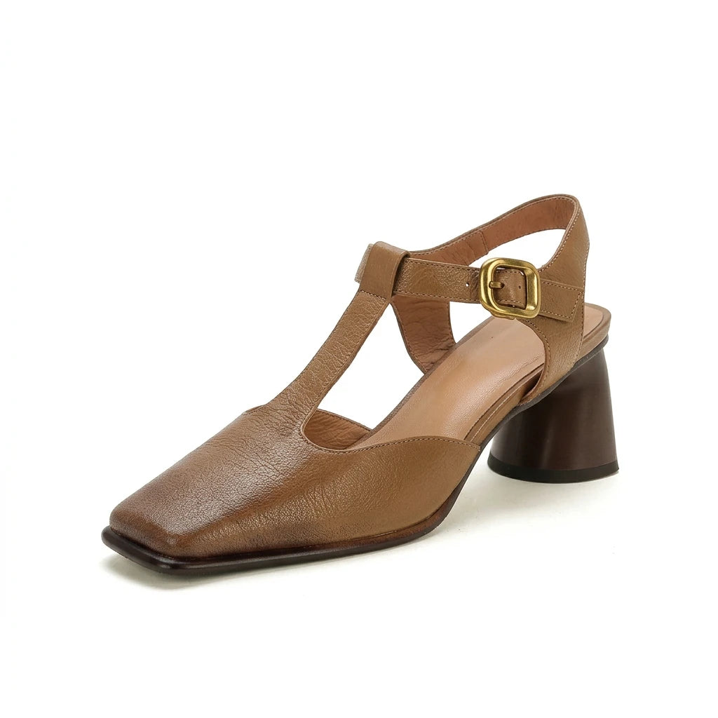 sandales fermées cuir - Variation 2