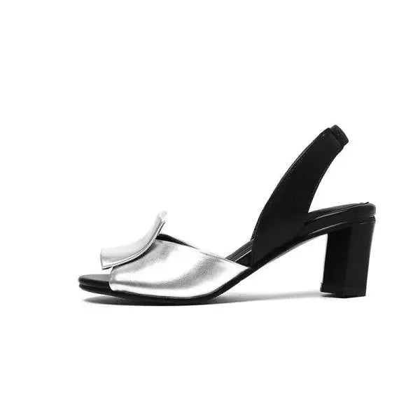 sandale a talon cuir