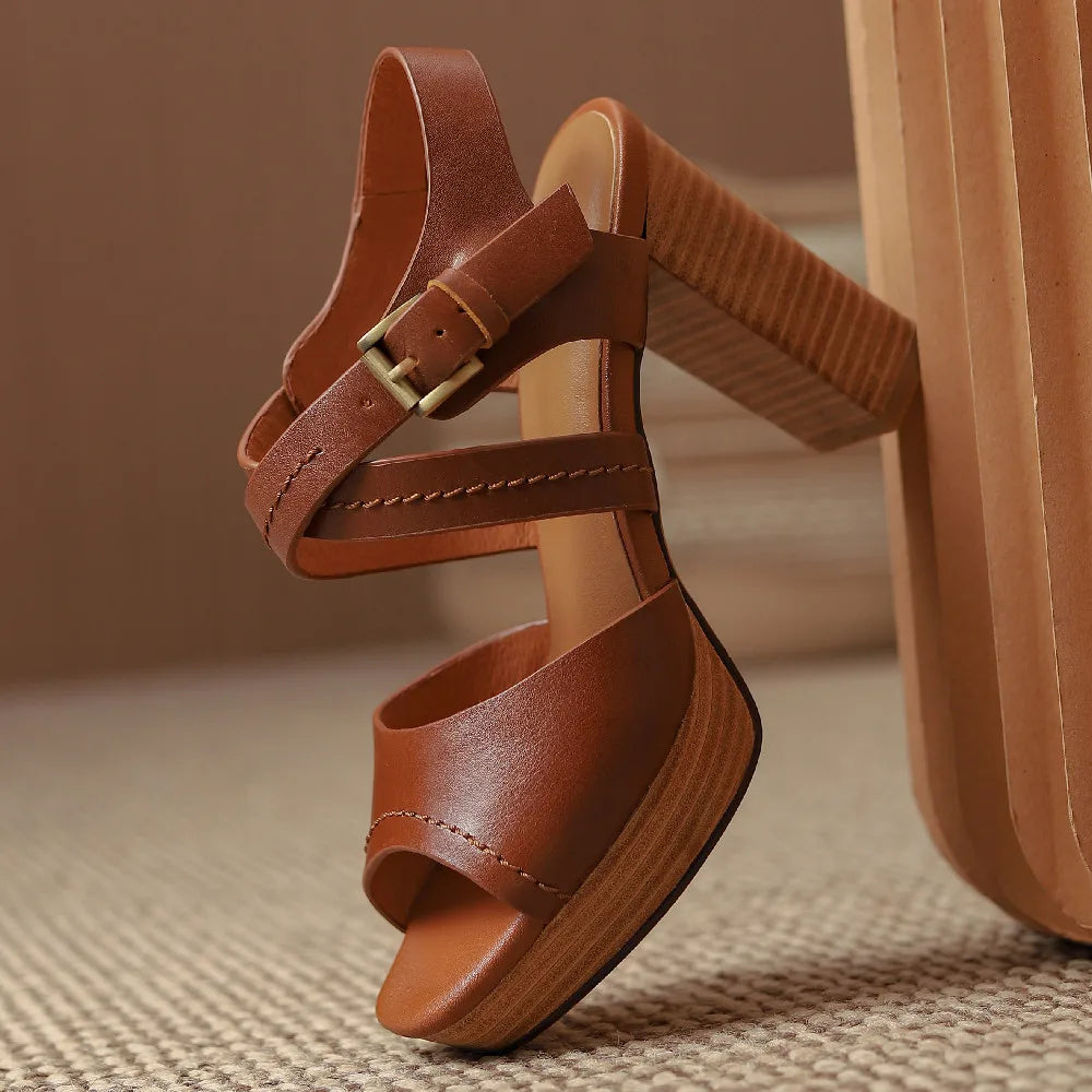 sandales simili cuir